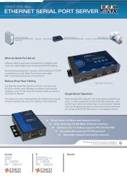 ETHERNET SERIAL PORT SERVER - CIMCO