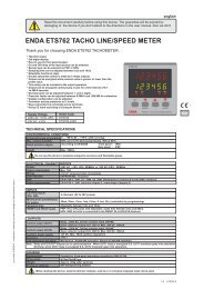 enda ets762 tacho line/speed meter - SURAN Industrieelektronik