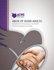 Abuse Of Older Adults: - Alberta Council of Women's Shelters