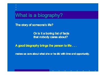 biography powerpoint