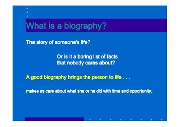 How to write a biography: POWERPOINT with information for ... - Xena