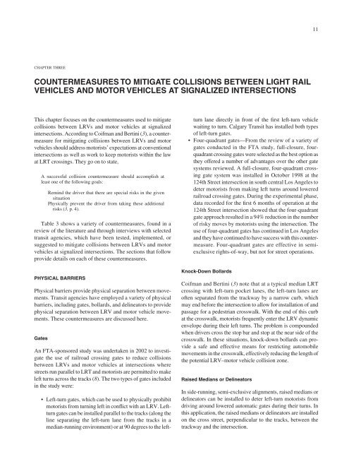 Light Rail Vehicle Collisions with Vehicles at Signalized Intersections