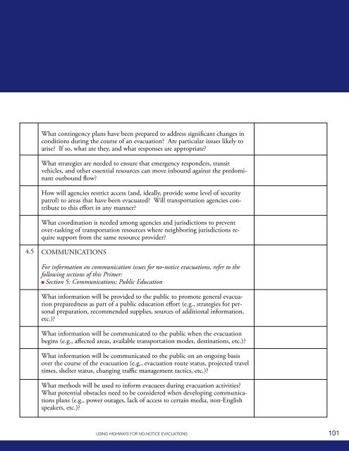 using highways for no-notice evacuations - FHWA Operations - U.S. ...