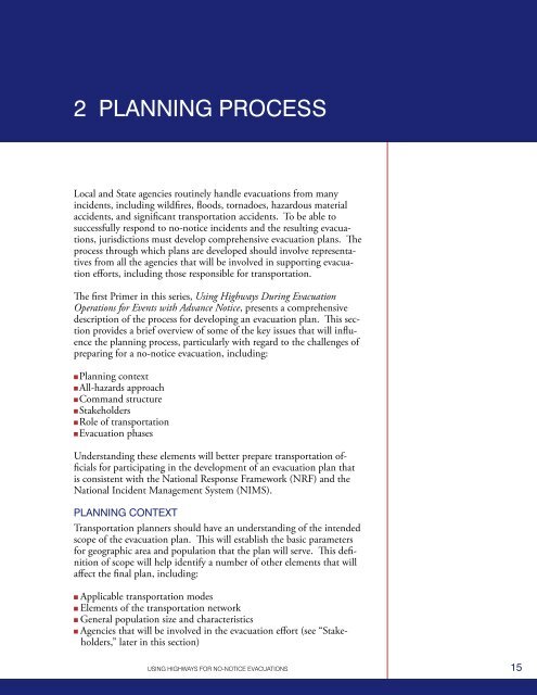 using highways for no-notice evacuations - FHWA Operations - U.S. ...