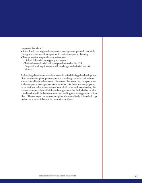 using highways for no-notice evacuations - FHWA Operations - U.S. ...