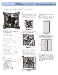 free pattern for a coordinating throw pillow and ... - McCalls Quilting