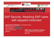 Attacking SAP users with sapsploit eXtended4 - DSecRG