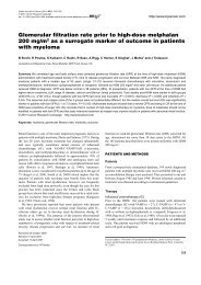 Glomerular filtration rate prior to high-dose melphalan 200 mg/m2 as ...