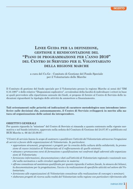 Il cambiamento ha bisogno del ânoiâ - CSV Marche