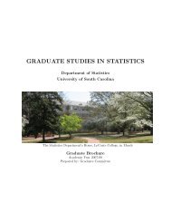 GRADUATE STUDIES IN STATISTICS - Department of Statistics