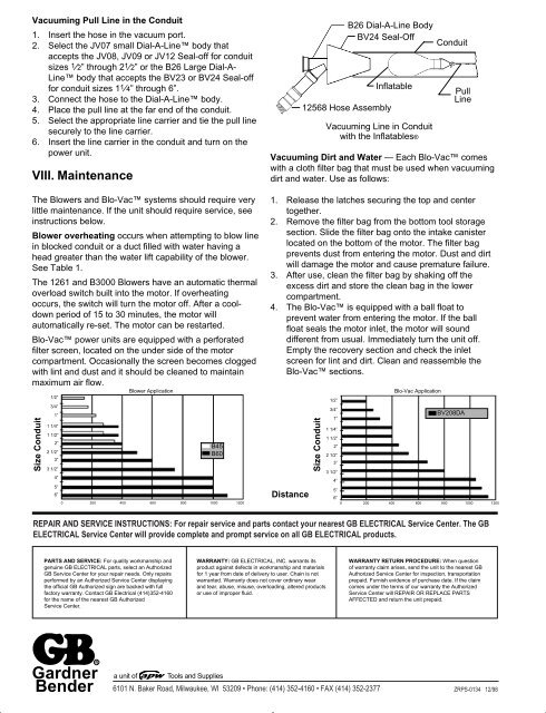 B45 B60 BV208DA Instructions - Gardner Bender