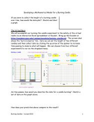 Developing a Mathematical Model for a Burning Candle