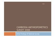 cambodia anthropometrics survey 2008 - Food Security and Nutrition