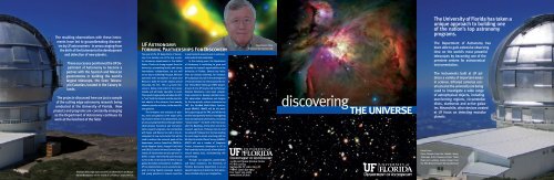 the universe - Department of Astronomy - University of Florida