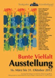 Pressemitteilung zur Ausstellung - Künstlerbund Stuttgart