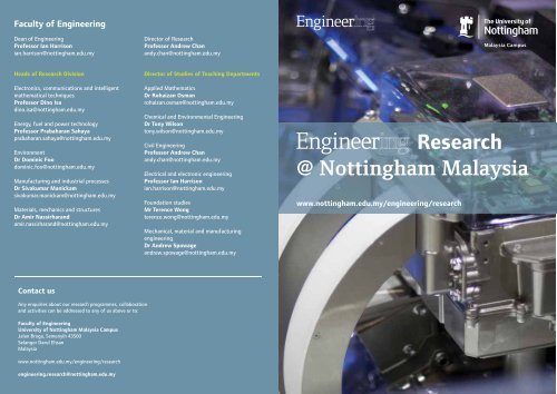 Researchprospectus2010 The University Of Nottingham Malaysia