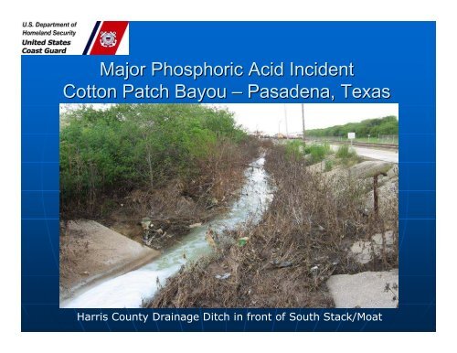 Major Phosphoric Acid Incident - U.S. National Response Team (NRT)