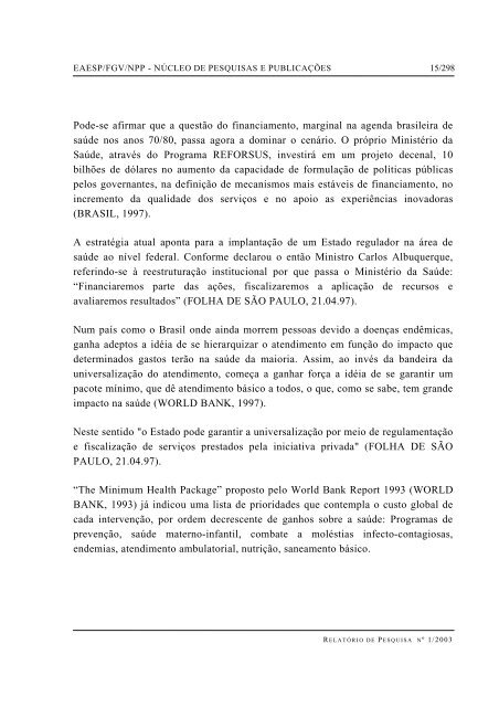 RESUMO PALAVRAS-CHAVE ABSTRACT - GV Pesquisa