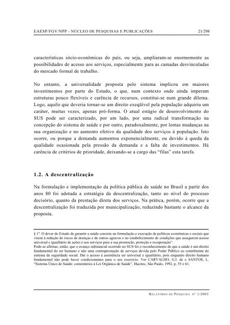 RESUMO PALAVRAS-CHAVE ABSTRACT - GV Pesquisa