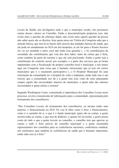 RESUMO PALAVRAS-CHAVE ABSTRACT - GV Pesquisa