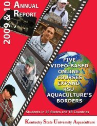 In Press - Aquaculture at Kentucky State University