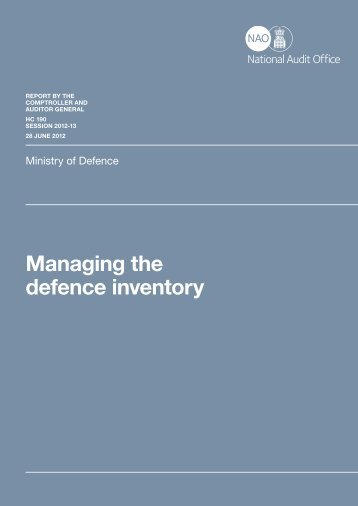 Managing the defence inventory (executive summary) - Atenea