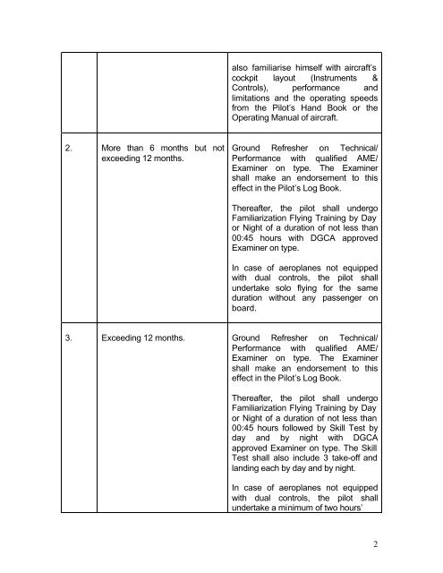 operations circular no. 2 of 2004 - Directorate General Civil Aviation