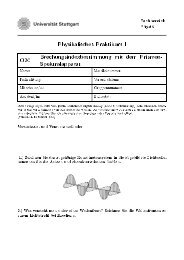 Anleitungstext - am Fachbereich Physik der UniversitÃ¤t Stuttgart