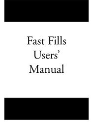 Fast Fills Users' Manual - Amazing Designs
