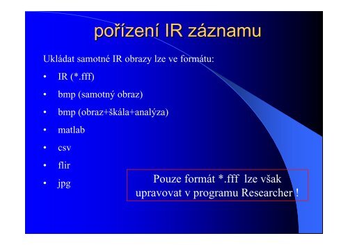 Jak pracovat s Therma CAM Researcher