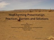 Hopi Farming Presentation - Drake University Law School