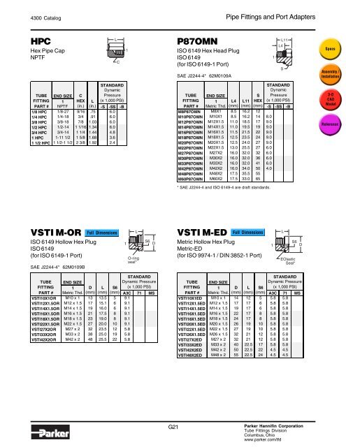 Pipe Fittings & Port Adapters - LSR Distribuidor