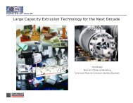 Large Capacity Extrusion Technology for the Next Decade