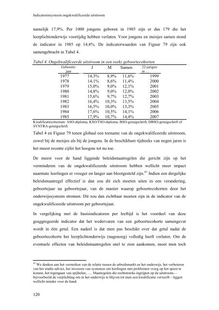 Vroege schoolverlaters in Vlaanderen Evolutie van de ...