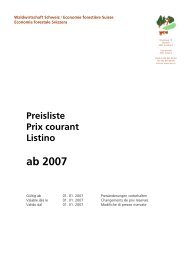 Preisliste Prix courant Listino  ab 2007 - Wald.ch