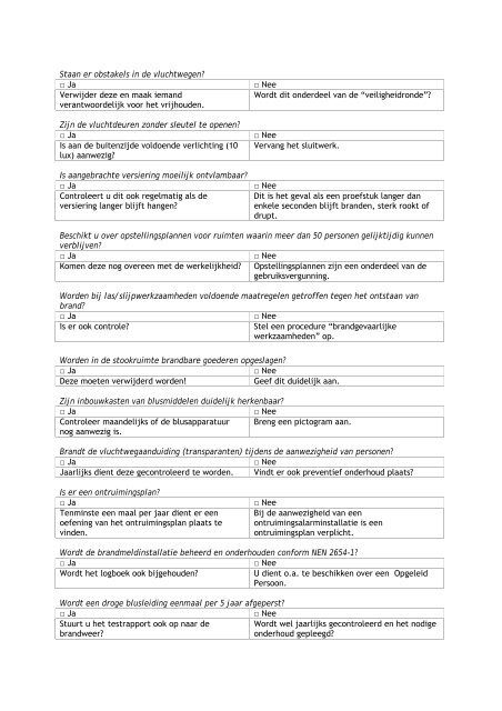 Checklist Bouwwetgeving en brandveiligheid - Arbo Online