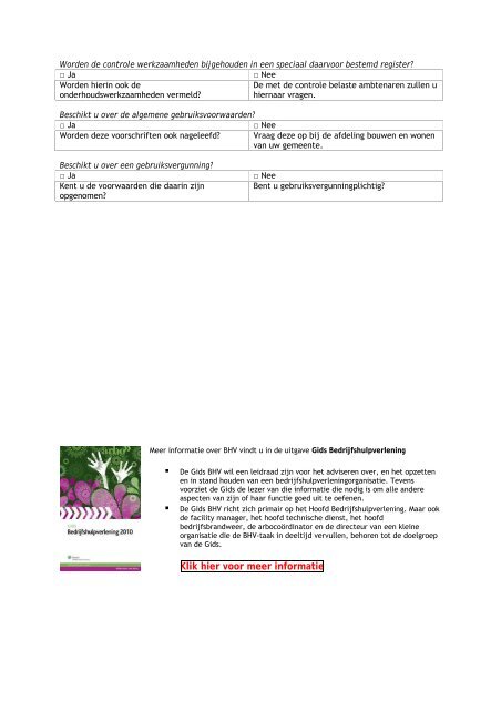 Checklist Bouwwetgeving en brandveiligheid - Arbo Online