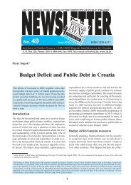 Budget Deficit and Public Debt in Croatia - Institut za Javne Financije