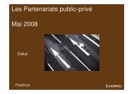 Les Partenariats public-privÃ© Mai 2008 - ACP Business Climate