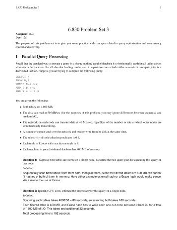 6.830 Problem Set 3 - MIT Database Group