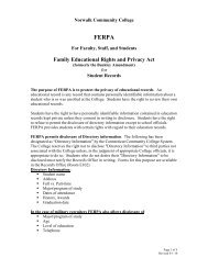 FERPA Info - Norwalk Community College