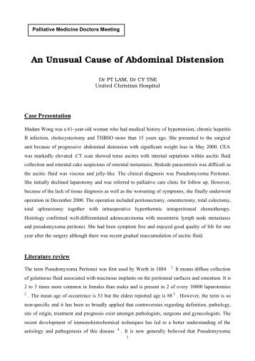 An unusual cause of abdominal distension