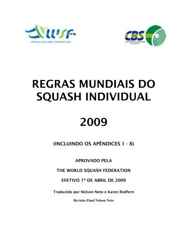 Regras de Squash - World Squash Federation