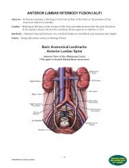 ANTERIOR LUMBAR INTERBODY FUSION (ALIF) Basic Anatomical ...