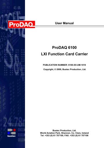 Prodaq 6100 LXI Function Card Carrier - Bustec