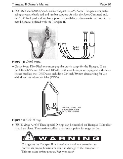 Dive Rite Transpac Manual - Simply Scuba