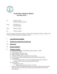 NSSD Interoffice Memo - North Shore Sanitary District