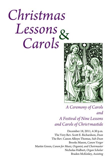 A Ceremony of Carols and A Festival of Nine Lessons and Carols of ...