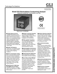 Model E33 Electrodeless Conductivity Analyzer ELECT R ODELESS ...