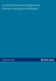 General Terms and Conditions for Business Lending to ... - Ulster Bank